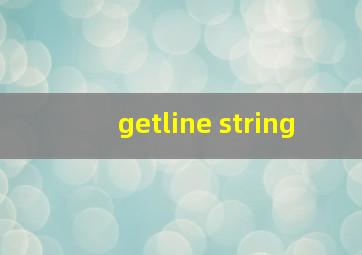 getline string